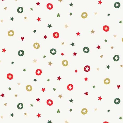 Modern Metallic Christmas Stars White