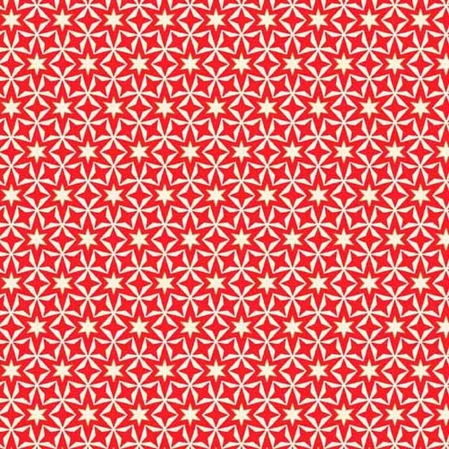 Modern Metallic Christmas Stars Red