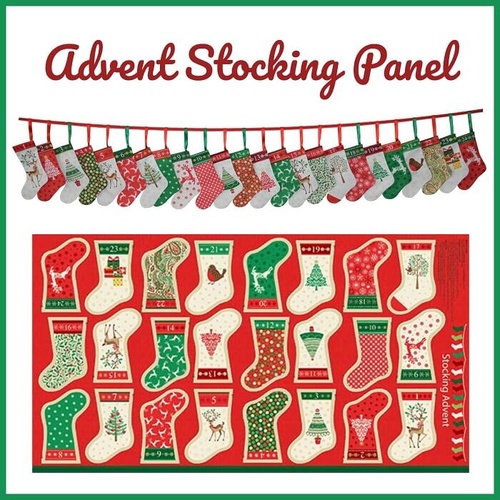 Decorative Stocking Christmas Advent Panel