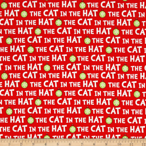 Cat In The Hat Christmas Writing Red