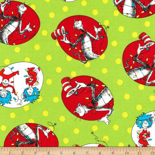 Cat In The Hat Christmas Circles Green
