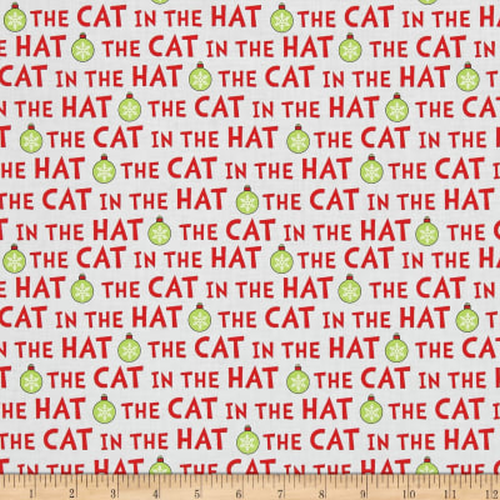 Cat In The Hat Christmas Writing White