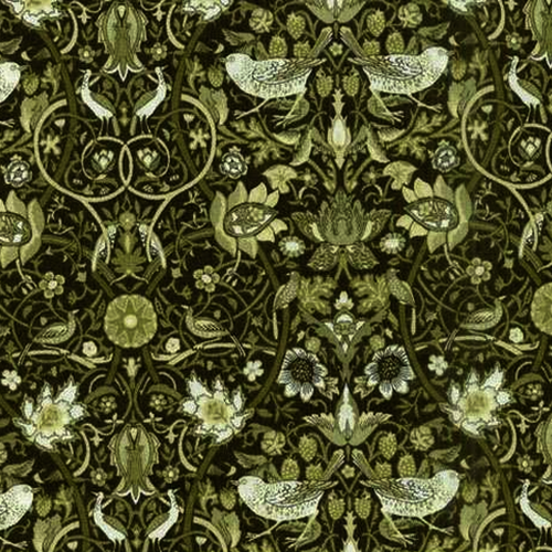 William and May Bird Floral Green