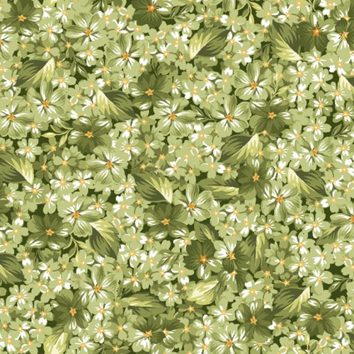 Roses On The Vine Packed Floral Green