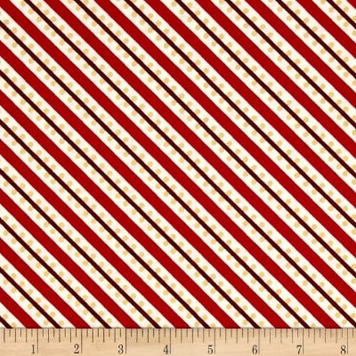 Sparkle Metallic Christmas Stripe Red