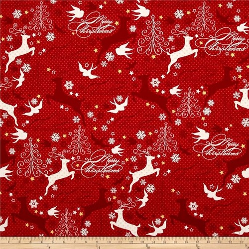 Sparkle Metallic Christmas Reindeer Red