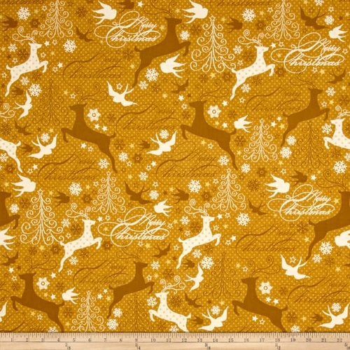 Sparkle Metallic Christmas Reindeer Gold