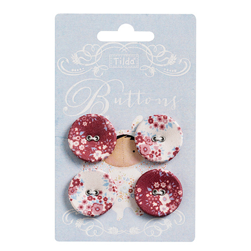 Tilda Fabric Buttons Sweetheart 25mm