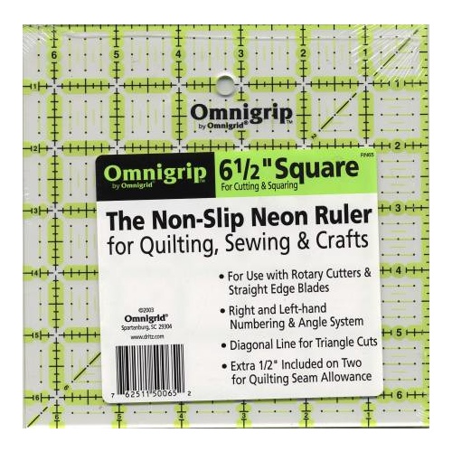 Omnigrip Non-Slip Ruler 61/2" Square
