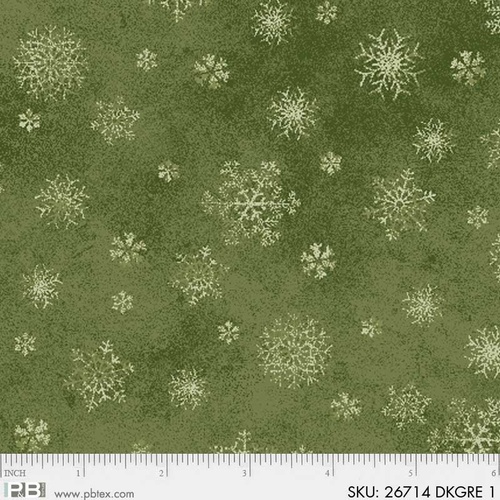 Winter's Friends Snowflakes Green