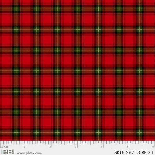 Winter's Friends Christmas Tartan Red