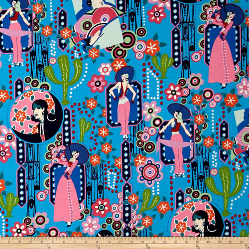 Ranchera Mexican Ladies Blue