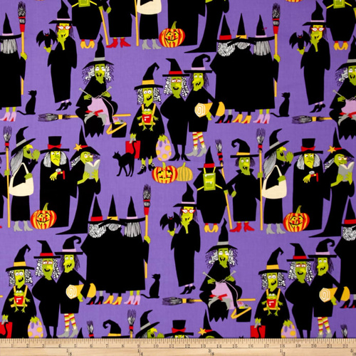 Haunted House Witch Way Purple