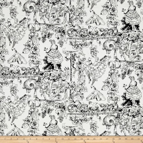 Can Can Dancing Skeletons White