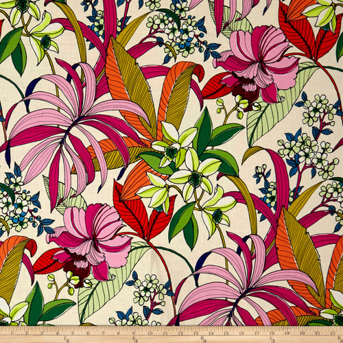 Floriana Tropical Flowers Natural
