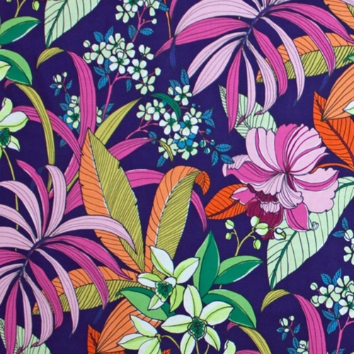 Floriana Tropical Flowers Purple
