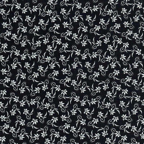 Black White Floral 06