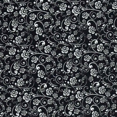 Black White Floral 12