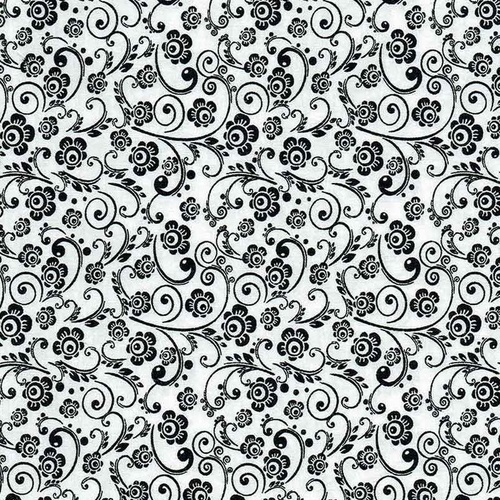Black White Floral 16