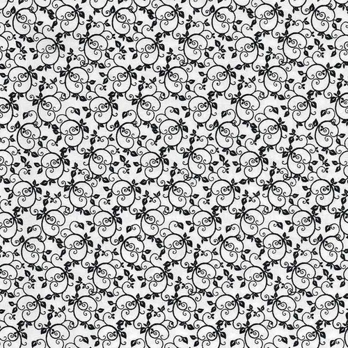 Black White Floral 19