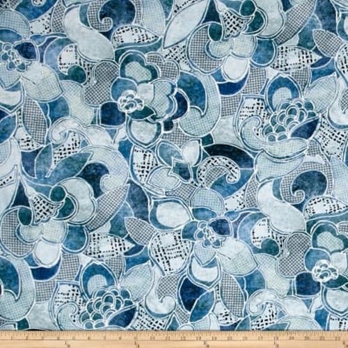 Twilight Bali Flowers Blue