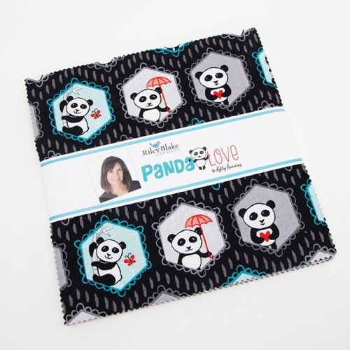 Panda Love 10" Square Staker