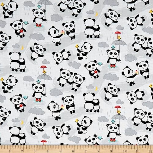 Panda Love Toss Light Gray