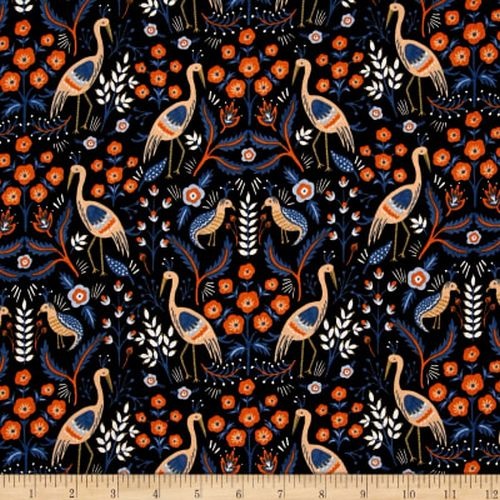 Les Fleurs Ibis Partridge Floral