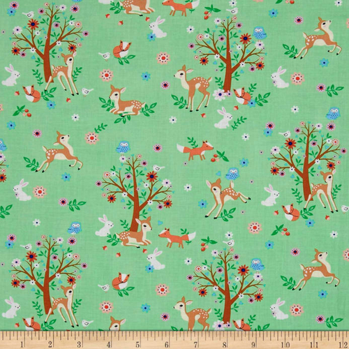 Nature Deer Trees Mint