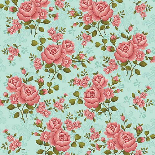 Homestead Backing Rose Aqua