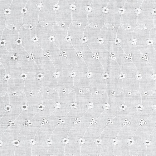 White Embroidered Eyelet Per Metre