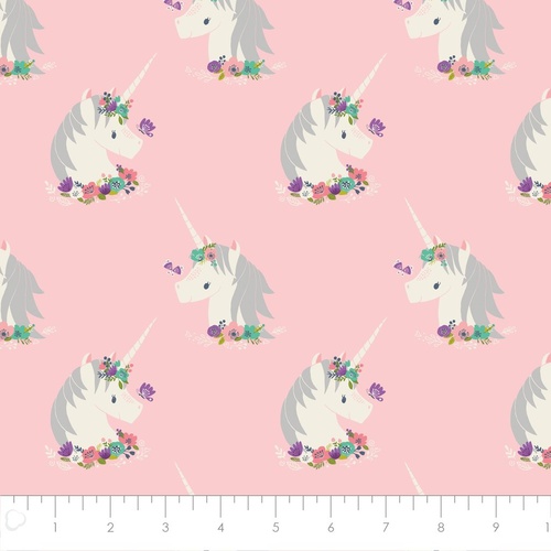 I Believe in Unicorns Heads Pink