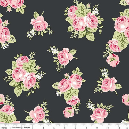 Love Story Floral Knit Charcoal