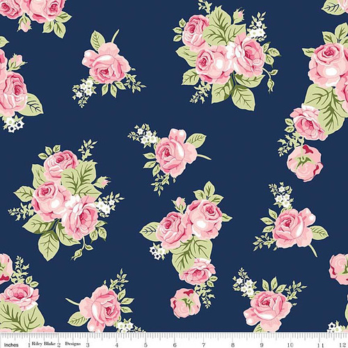 Love Story Floral Knit Blue