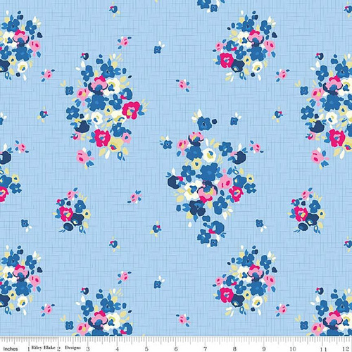 Blue Carolina Floral Knit Blue