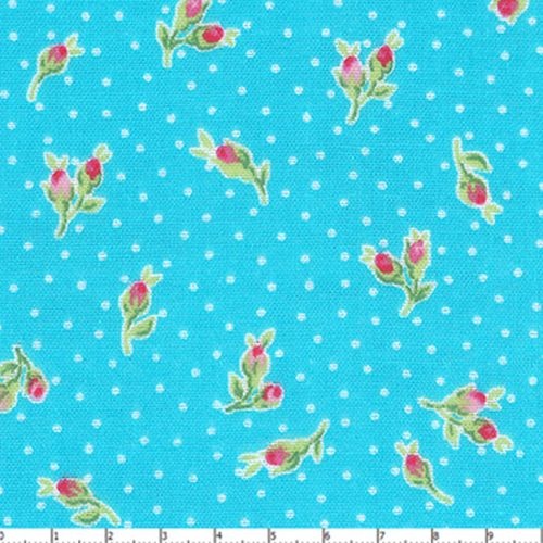 Flower Sugar Double Gauze Rose Blue