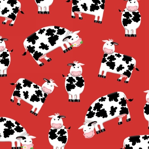 Farm Life Cows Red