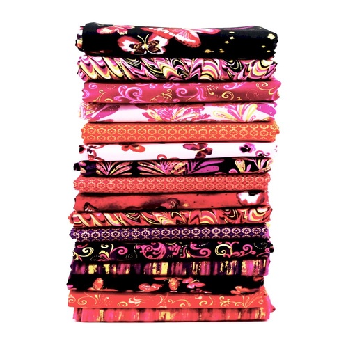 Butterfly Jewel FQ Bundle Berry