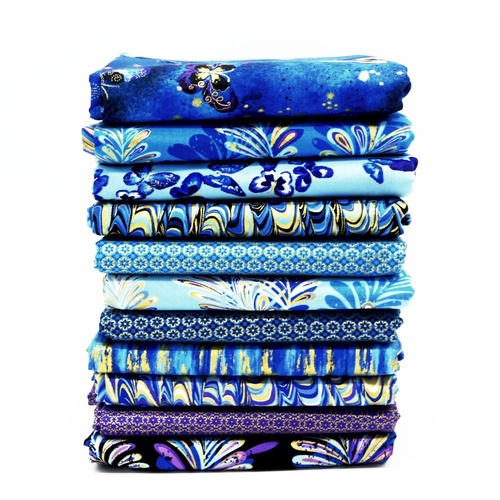 Butterfly Jewel FQ Bundle Royal