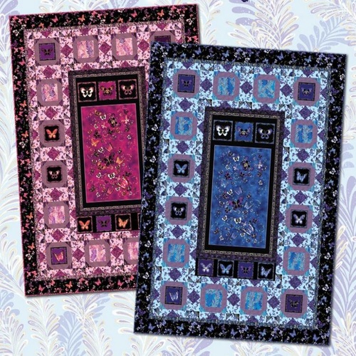 Butterfly Jewel Quilt Kit Royal Blue Version