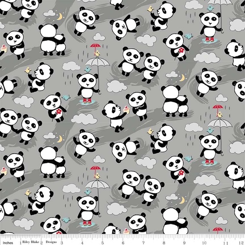 Panda Love Toss Grey