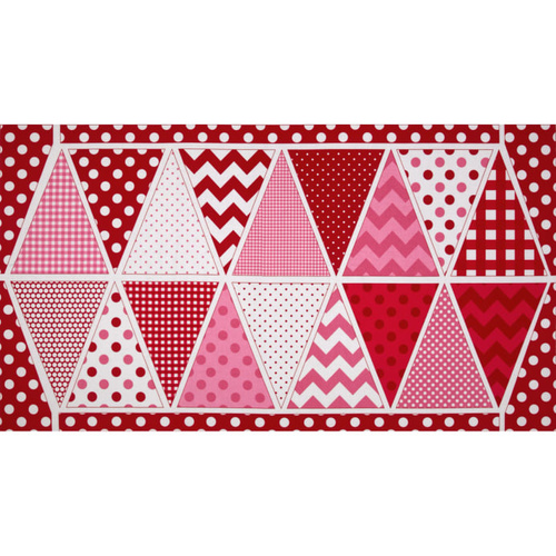 Holiday Bunting Panel Red