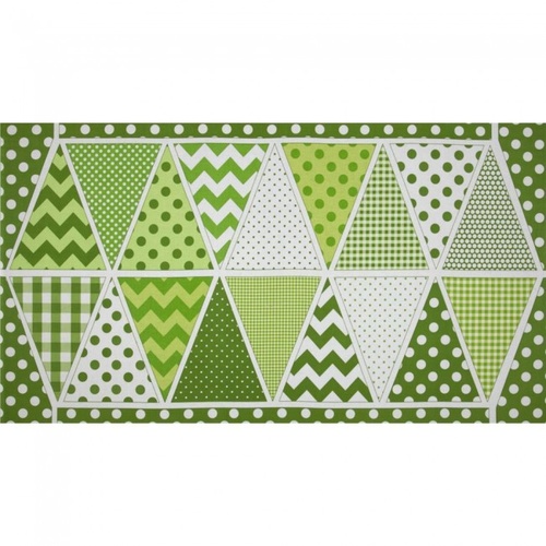 Holiday Bunting Panel Green