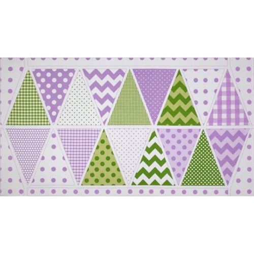 Holiday Bunting Panel Purple