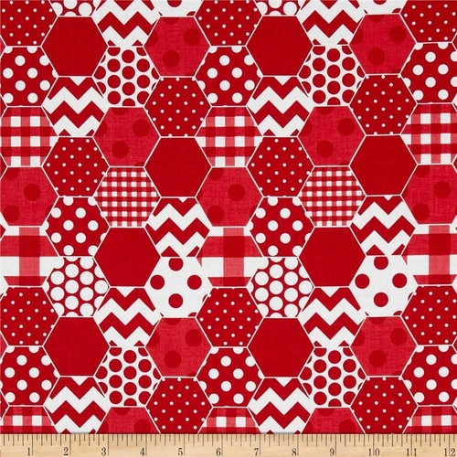 Hexi Print Red
