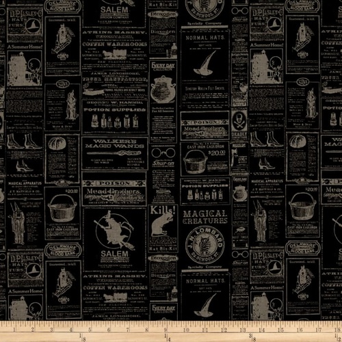 Lost and Found Newsprint Black