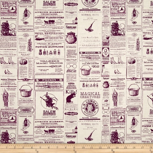 Lost and Found Newsprint Purple