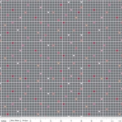 Lovebug Heart Grid Grey