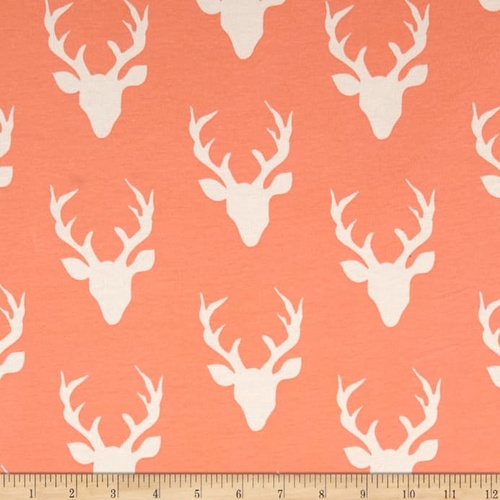 Buck Forest Deer Heads Peach