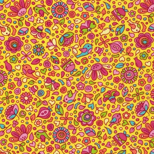 Frolic Bird Floral Yellow